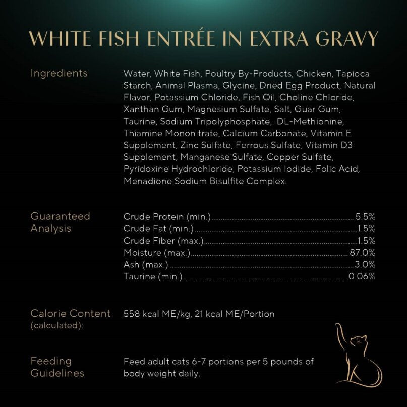 Sheba Gravy Indulgence Adult Wet Cat Food, White Fish Entrée in Extra Gravy, 2.64 oz.
